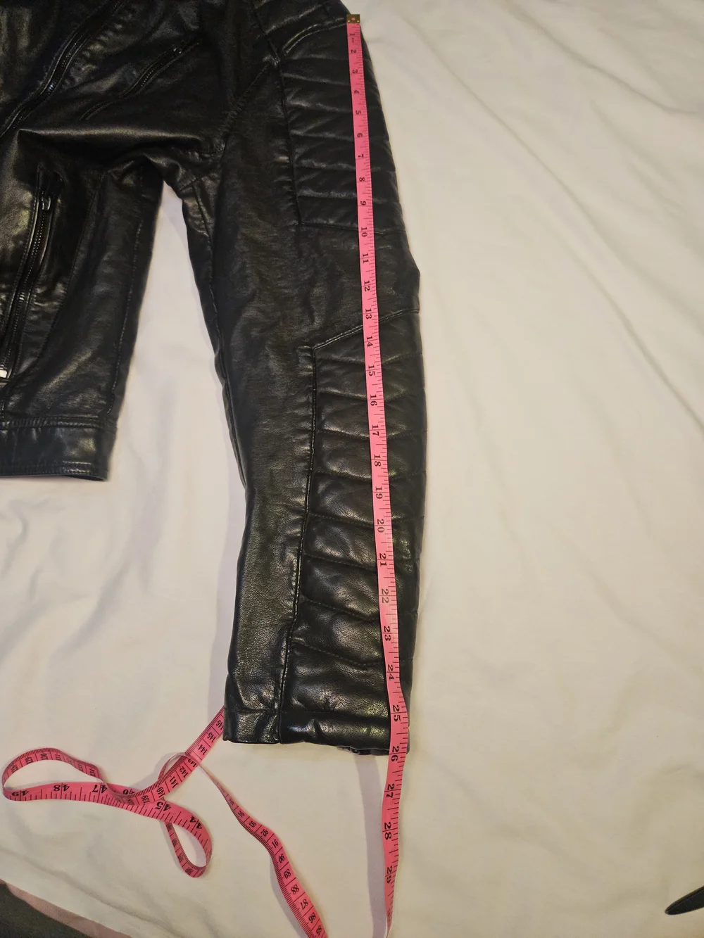 Marc Anthony Black Faux Leather Moto Jacket